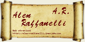Alen Raffanelli vizit kartica